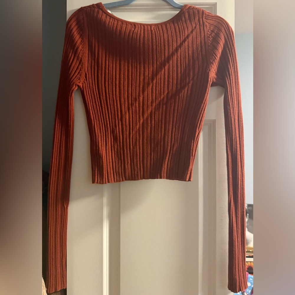 Urban Outfitters Rust Ribbed Knit Top - Picture 8 of 9